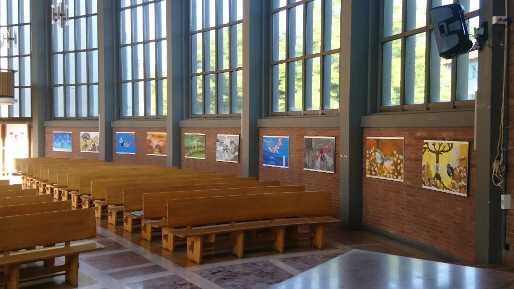 exhibition church paintings insects biodiverse life